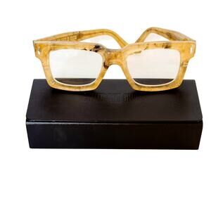 Cutler and Gross 1386 Eyeglasses Glasses Honey Alabaster 52-21-145